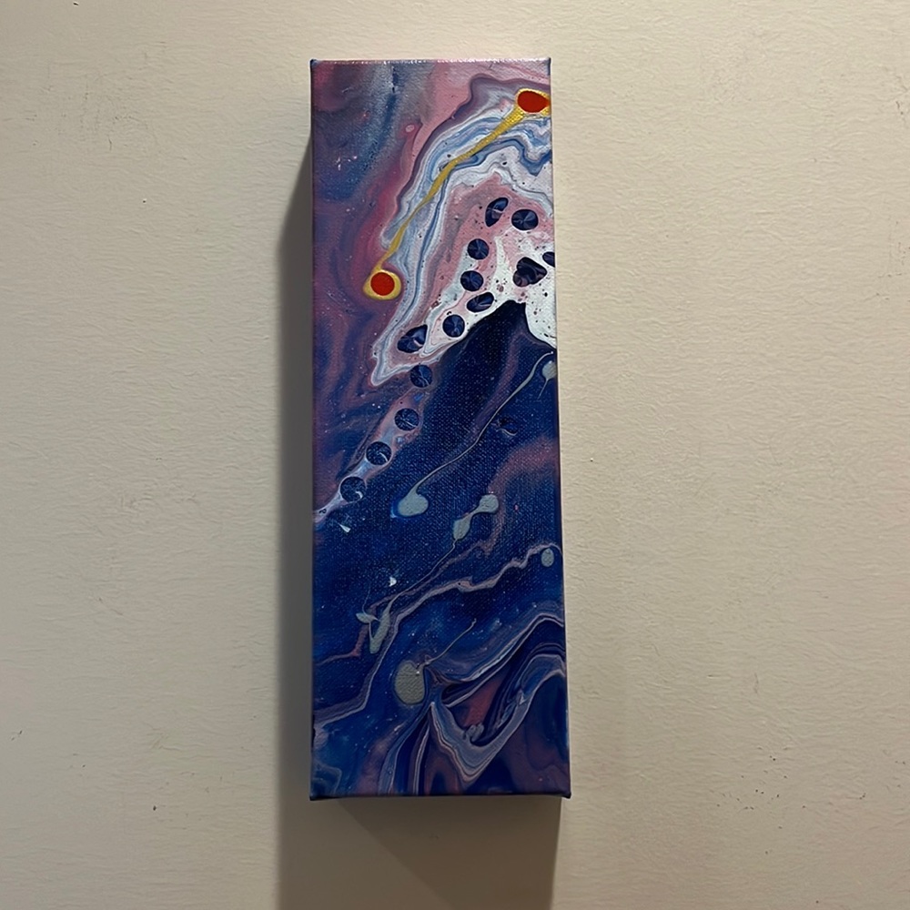 4 x 11” Original Abstract Acrylic Painting 💃🏻